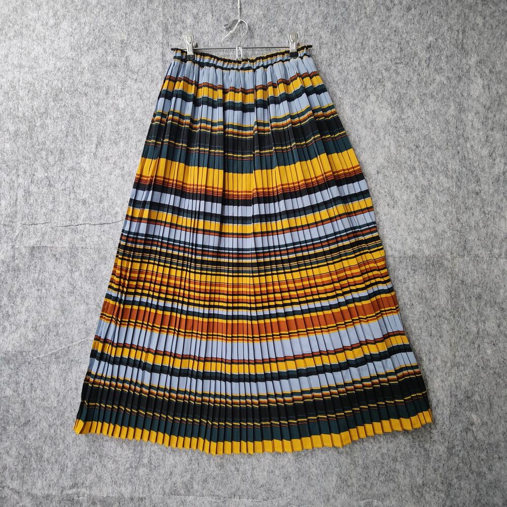 Whimsical Modern Hippie WEAVER A-line Pleated Preppy Festival Midi Skirt